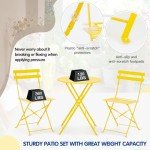 Wrought Iron 3-Piece Folding Bistro Set