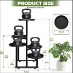 5-Tier Heavy Duty Metal Plant Stand - Black