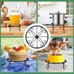 5-Pack Heavy Duty Metal Plant Stands - Black