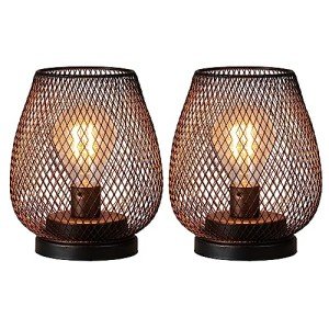 Vintage LED Table Lanterns - Battery Operated (2 Pack)