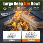 EcoNook 32" Square Outdoor Fire Pit Table