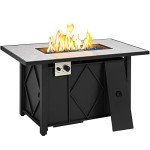 Yaheetech 43 Inch Propane Fire Pit Table