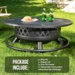 Panovue 42" Outdoor Fire Pit with Grill