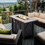 Yaheetech 43 Inch Propane Fire Pit Table