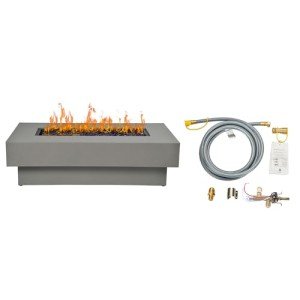 48" Modern Patio Fire Table with Gas Kit