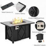 Yaheetech 43 Inch Propane Fire Pit Table