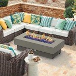 48" Modern Patio Fire Table with Gas Kit