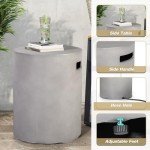 2-Piece Outdoor Propane Fire Pit Table Set