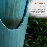 Alpine Outdoor Antique Jar Water Fountain with Lights