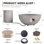 2-Piece Outdoor Propane Fire Pit Table Set