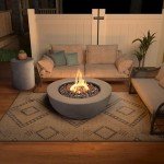 2-Piece Outdoor Propane Fire Pit Table Set