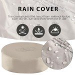 2-Piece Outdoor Propane Fire Pit Table Set