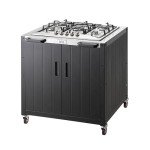 Feasto 5-Burner Outdoor Gas Grill with Cabinet