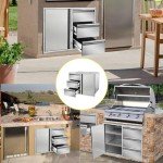 Stainless Steel Outdoor Kitchen Drawer and Door Combo