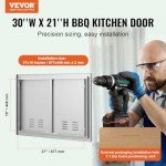 VEVOR 30" Stainless Steel BBQ Access Doors
