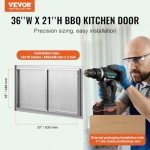 36" W x 21" H Stainless Steel BBQ Access Door