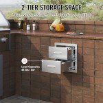Stainless Steel Outdoor Kitchen BBQ Drawers