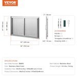 36" W x 21" H Stainless Steel BBQ Access Door