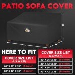 Zettum 60-Inch Waterproof Loveseat Patio Cover