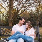 Black Outdoor Patio Bench with Mesh Backrest