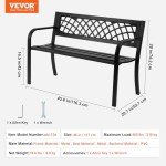 VEVOR 46" Iron Outdoor Garden Bench