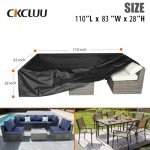 Water-Resistant Patio Furniture Set Cover, 110"x83