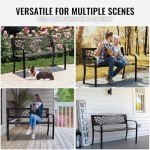 VEVOR 46" Iron Outdoor Garden Bench