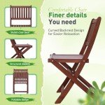 5-Piece Acacia Wood Patio Dining Set