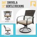 Pamapic 5-Piece Wicker Patio Dining Set