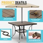 Pamapic 5-Piece Wicker Patio Dining Set