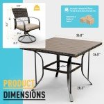 Pamapic 5-Piece Wicker Patio Dining Set