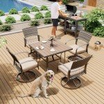 Pamapic 5-Piece Wicker Patio Dining Set