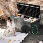 120 Gallon Outdoor Louver Storage Deck Box