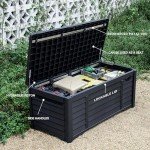 120 Gallon Outdoor Louver Storage Deck Box