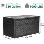YITAHOME 230 Gallon Outdoor Deck Storage Box