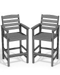 Gray Adirondack Chairs Set of 2 for Outdoors