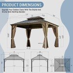 10' x 12' Aluminum Hardtop Patio Gazebo with Canopy