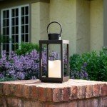 Solar Black Metal Outdoor Lantern for Patio Decor