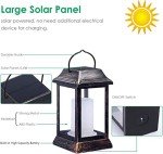 Solar Flickering Flame Lanterns for Patio - 2 Pack