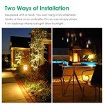 Solar Flickering Flame Lanterns for Patio - 2 Pack