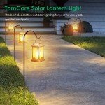 Solar Flickering Flame Lanterns for Patio - 2 Pack