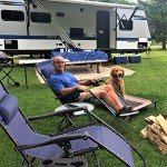 Set of 2 Blue Zero Gravity Chairs with Cup Holders
