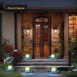 GIGALUMI Blue Lotus Solar Garden Light Lantern