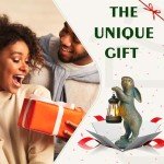 Solar Lantern Bunny Garden Statue for Outdoor Decor