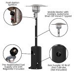 40,000 BTU Patio Propane Heater with Wheels