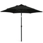 5.8ft Outdoor Patio Umbrella with Tilt, Black