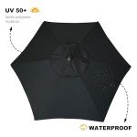 5.8ft Outdoor Patio Umbrella with Tilt, Black