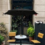 5.8ft Outdoor Patio Umbrella with Tilt, Black