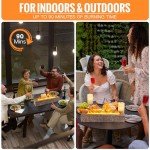 Rectangle Concrete Tabletop Fire Pit for Indoor/Outdoor