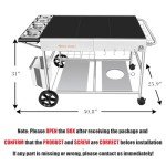 Pizza Oven Cart with Topping Station and Stand